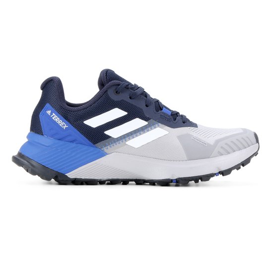 Tênis Adidas Terrex Soulstride Trail Outdoor Masculino - Cinza+Marinho Menor preço em Tênis Adidas Terrex Soulstride Trail Outdoor Masculino - Cinza+Marinho