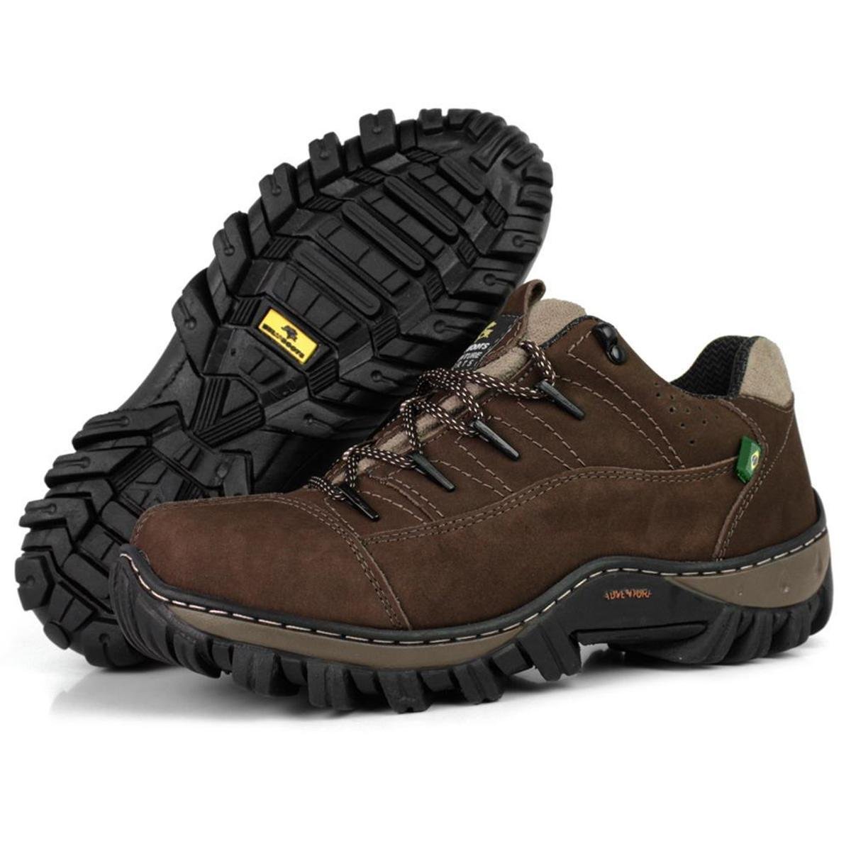 Tênis Adventure Bell Boots Couro Masculino Cano Curto Trilha