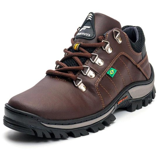 Tênis Adventure Cano Curto Palmilha Gel Masculino - Marrom Menor preço em Tênis Adventure Cano Curto Palmilha Gel Masculino - Marrom