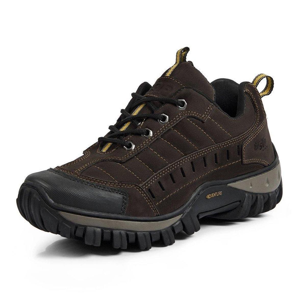 Tenis Adventure Couro Legitimo Strong Front Trekking Stop Boots - R40 - Cafe - 1081 Menor preço em Tenis Adventure Couro Legitimo Strong Front Trekking Stop Boots - R40 - Cafe - 1081