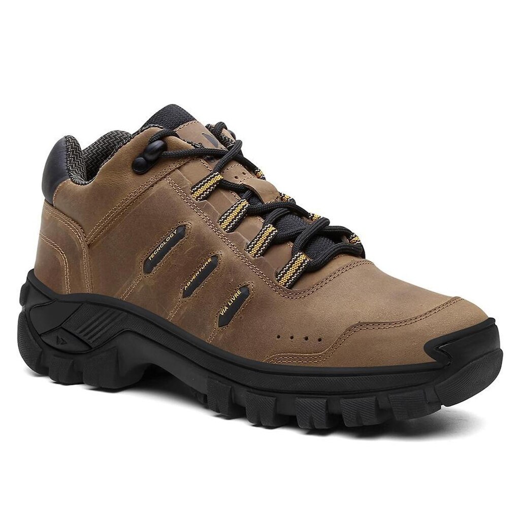 Tenis Adventure em Couro Legítimo Masculino com Palmilhas Anatomicas