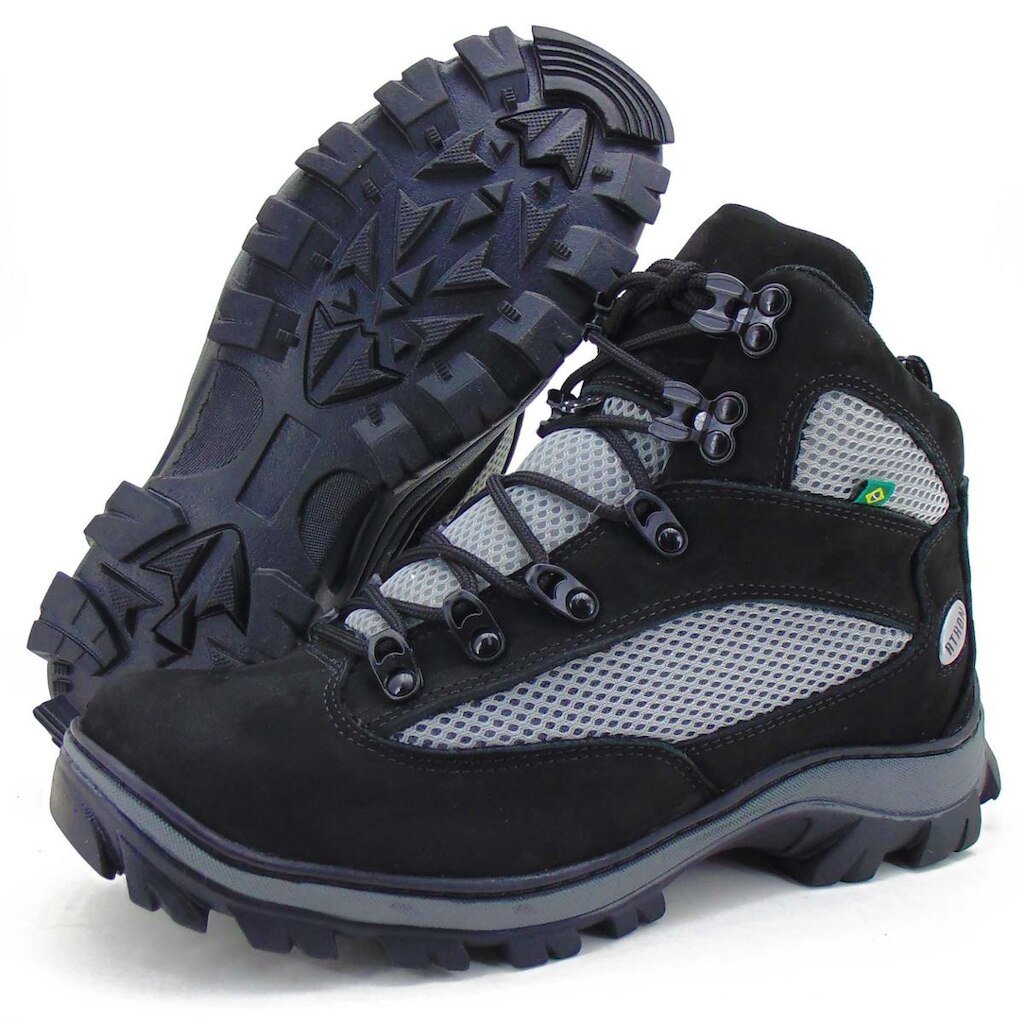 TENIS ADVENTURE TREKKING COURO 268 KM PRETO