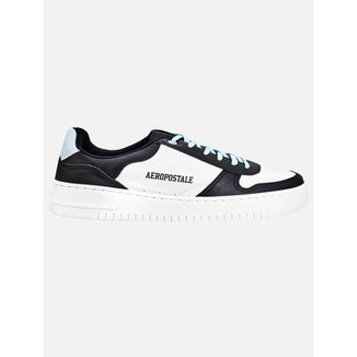 Tênis Aeropostale Masculino Casual Coverline Santorine Logo Preto/Branco