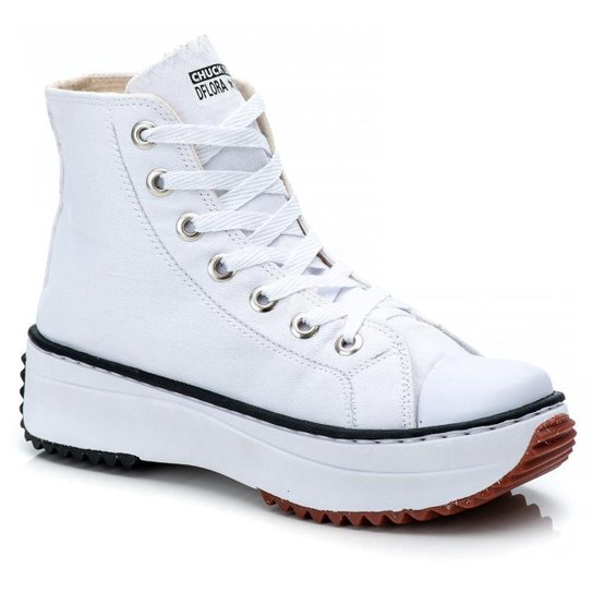 Tênis All On Star Converse Cano Longo Chuck Taylor Feminino - Branco Menor preço em Tênis All On Star Converse Cano Longo Chuck Taylor Feminino - Branco