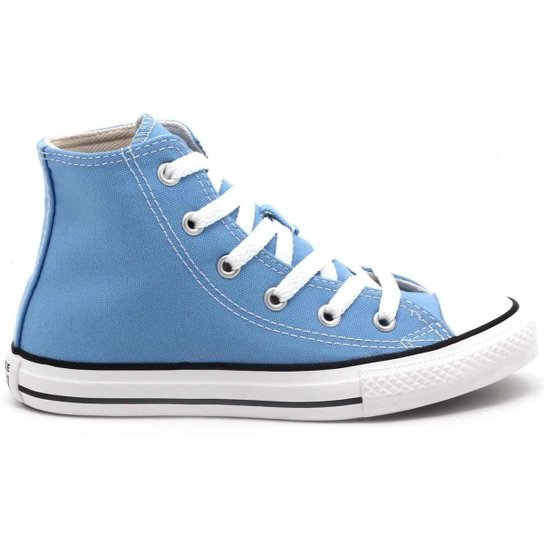 Tênis All Star Converse Kids Chuck Taylor Hi Infantil CK0428 - Azul Claro Menor preço em Tênis All Star Converse Kids Chuck Taylor Hi Infantil CK0428 - Azul Claro