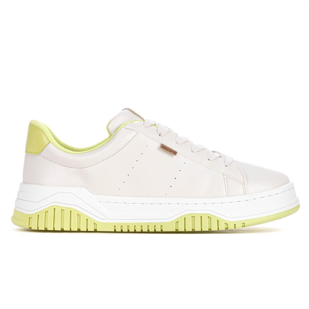 Tênis Anacapri Alana Creme e Verde - Feminino