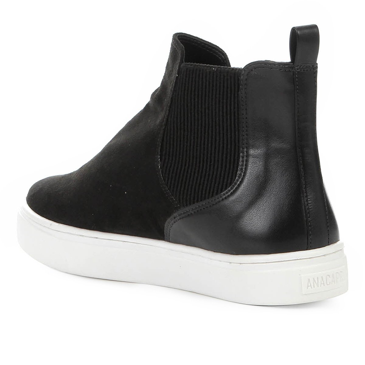 Tênis Anacapri Cano Alto Sem Cadarço - Preto | Netshoes