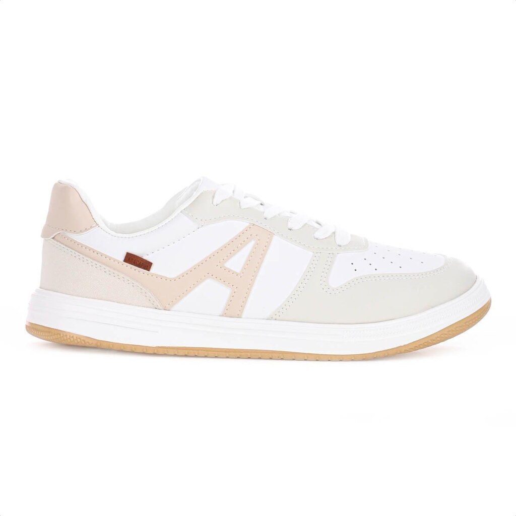 Tênis Anacapri Eco Play "A" Branco Bege e Cinza - Feminino