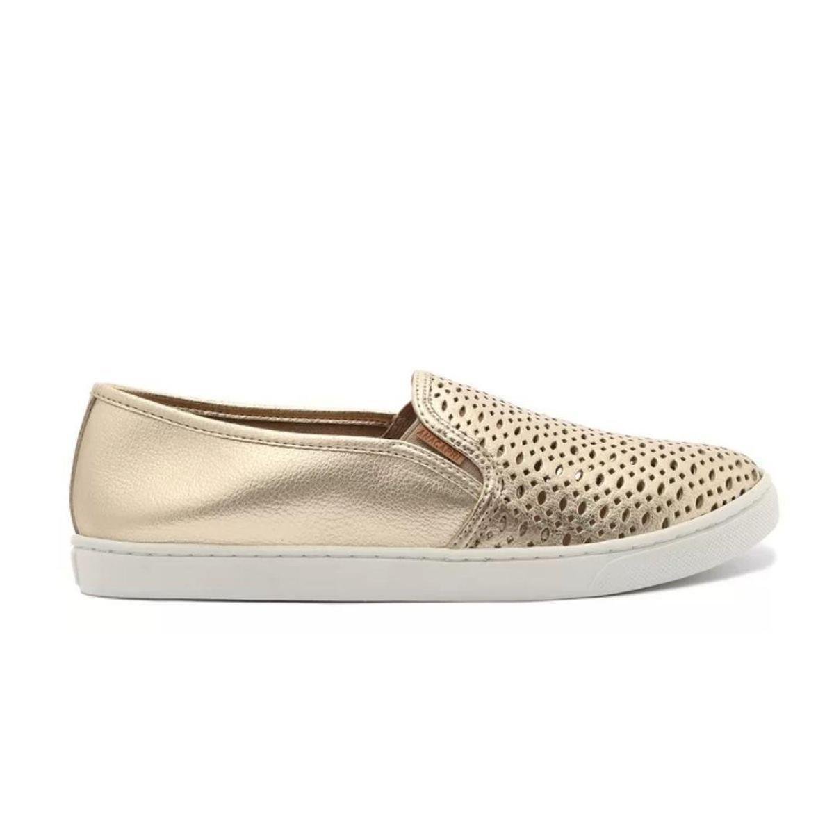 Tênis Slip On Dourado Ana Sola Alta | Anacapri