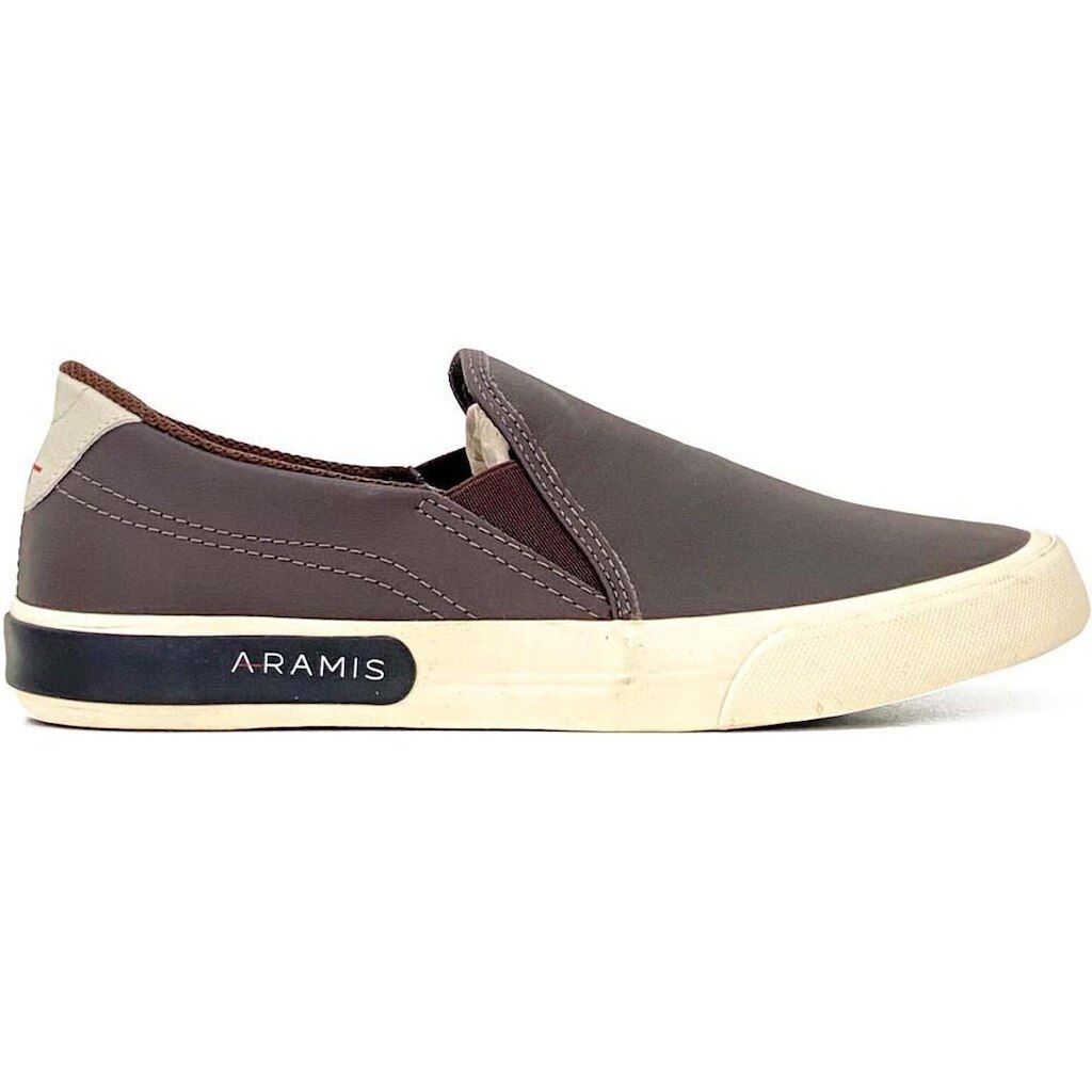 Tênis Aramis Stripe Slip On Marrom Masculino