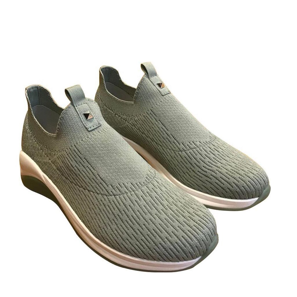 Tênis Arezzo Slip On Verde Knit Studs