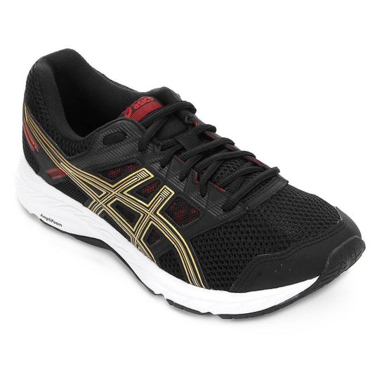 Tênis Asics Gel Contend 5 Masculino - Preto+Dourado Menor preço em Tênis Asics Gel Contend 5 Masculino - Preto+Dourado