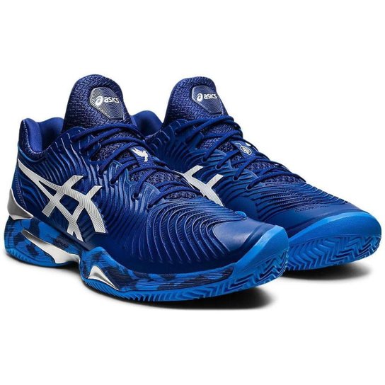 Tênis Asics Gel Court FF Novak Clay - Azul - Azul Menor preço em Tênis Asics Gel Court FF Novak Clay - Azul - Azul