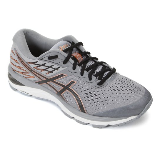 Tênis Asics Gel Cumulus 21 Sheet Masculino - Preto+Chumbo Menor preço em Tênis Asics Gel Cumulus 21 Sheet Masculino - Preto+Chumbo