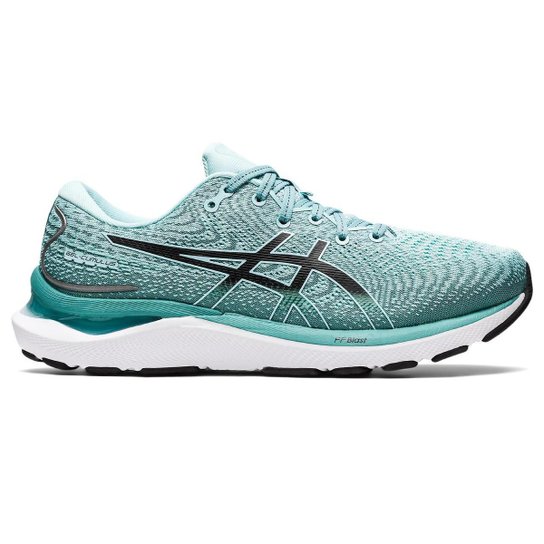 Tênis ASICS GEL-Cumulus 24 - Feminino - Verde - Cinza Menor preço em Tênis ASICS GEL-Cumulus 24 - Feminino - Verde - Cinza