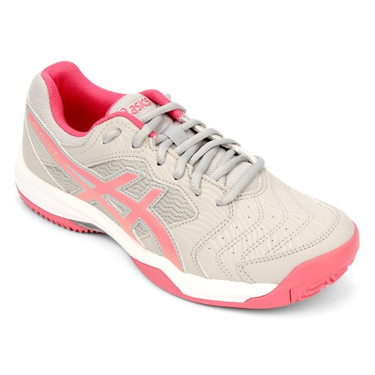 Tênis ASICS Gel-Dedicate 6 Clay Feminino - Cinza+Rosa Menor preço em Tênis ASICS Gel-Dedicate 6 Clay Feminino - Cinza+Rosa