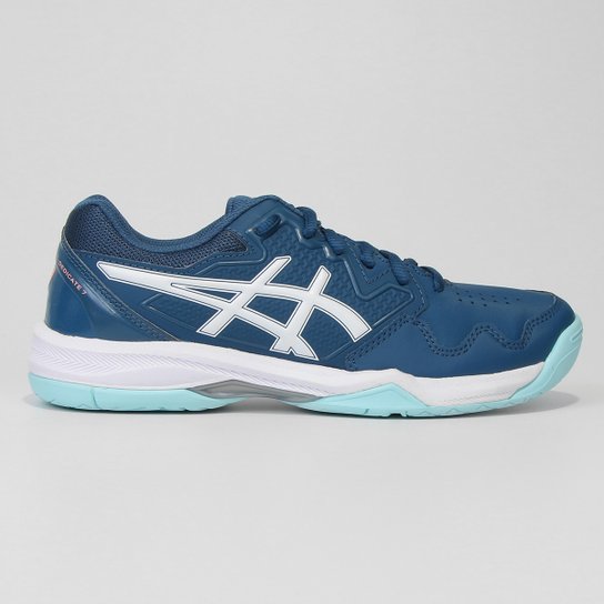 Tênis Asics Gel-Dedicate 7 Feminino - Azul+Branco Menor preço em Tênis Asics Gel-Dedicate 7 Feminino - Azul+Branco