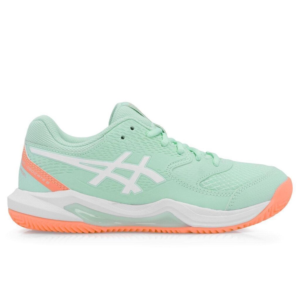Tênis Asics Gel Dedicate 8 Padel Verde Branco e Laranja