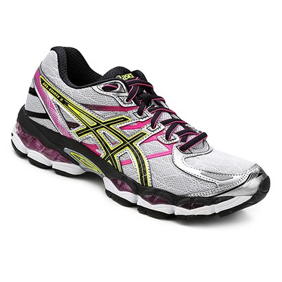 tênis asics gel evate 3 feminino prata e rosa