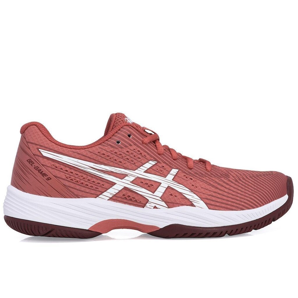 Tênis Asics Gel Game 9 Rosa Bordo e Branco