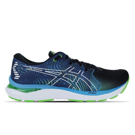Tênis ASICS GEL-Meteora - Masculino - Preto com Azul e Verde - Preto Menor preço em Tênis ASICS GEL-Meteora - Masculino - Preto com Azul e Verde - Preto