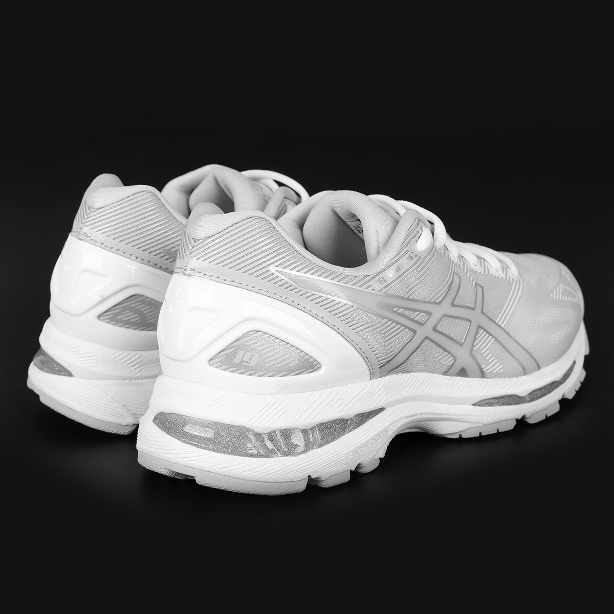 asics nimbus 19 feminino cinza