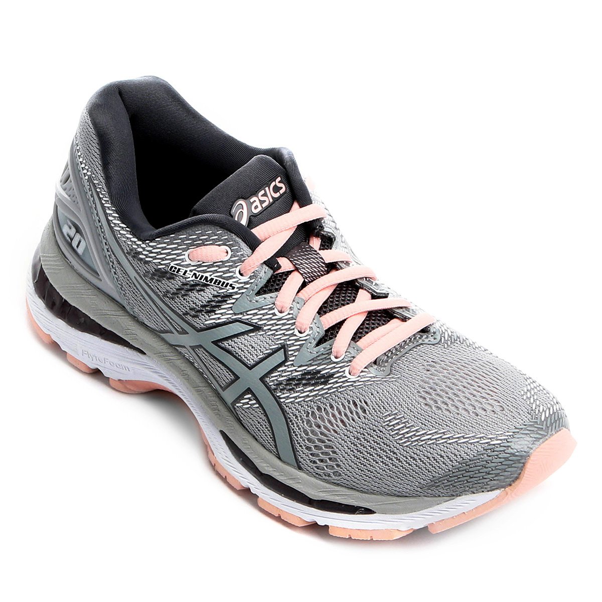 Netshoes Tênis Asics Gel Nimbus 20 Masculino PreÇo Tênis Asics Gel Nimbus 20 Feminino Cinza+Rosa Netshoes