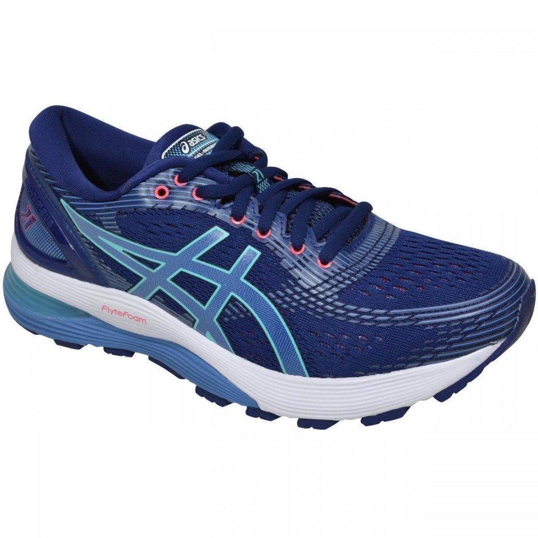 Tênis Asics Gel Nimbus 21 Feminino Marinho+Azul Netshoes Tênis Asics Gel Nimbus 21 Feminino Marinho+Azul Netshoes