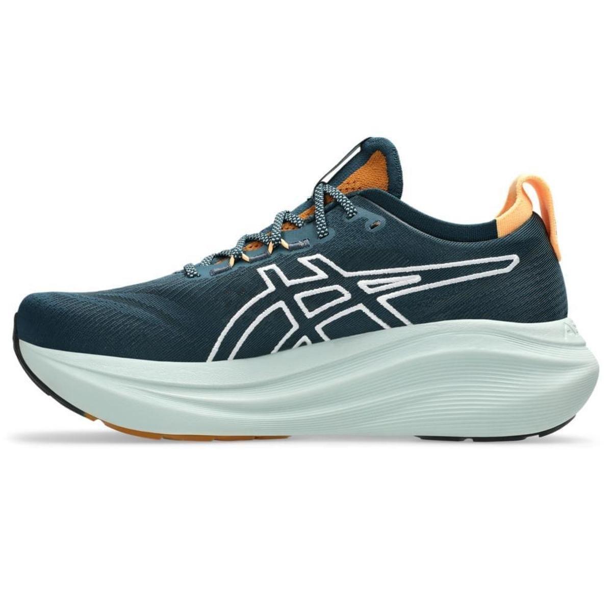 Tênis ASICS GEL-Nimbus 27 Masculino - Verde+laranja | Netshoes