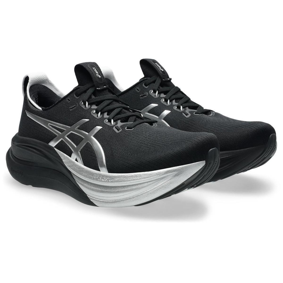 Tênis ASICS GEL-Nimbus 28 Platinum - Masculino - Preto+Prata