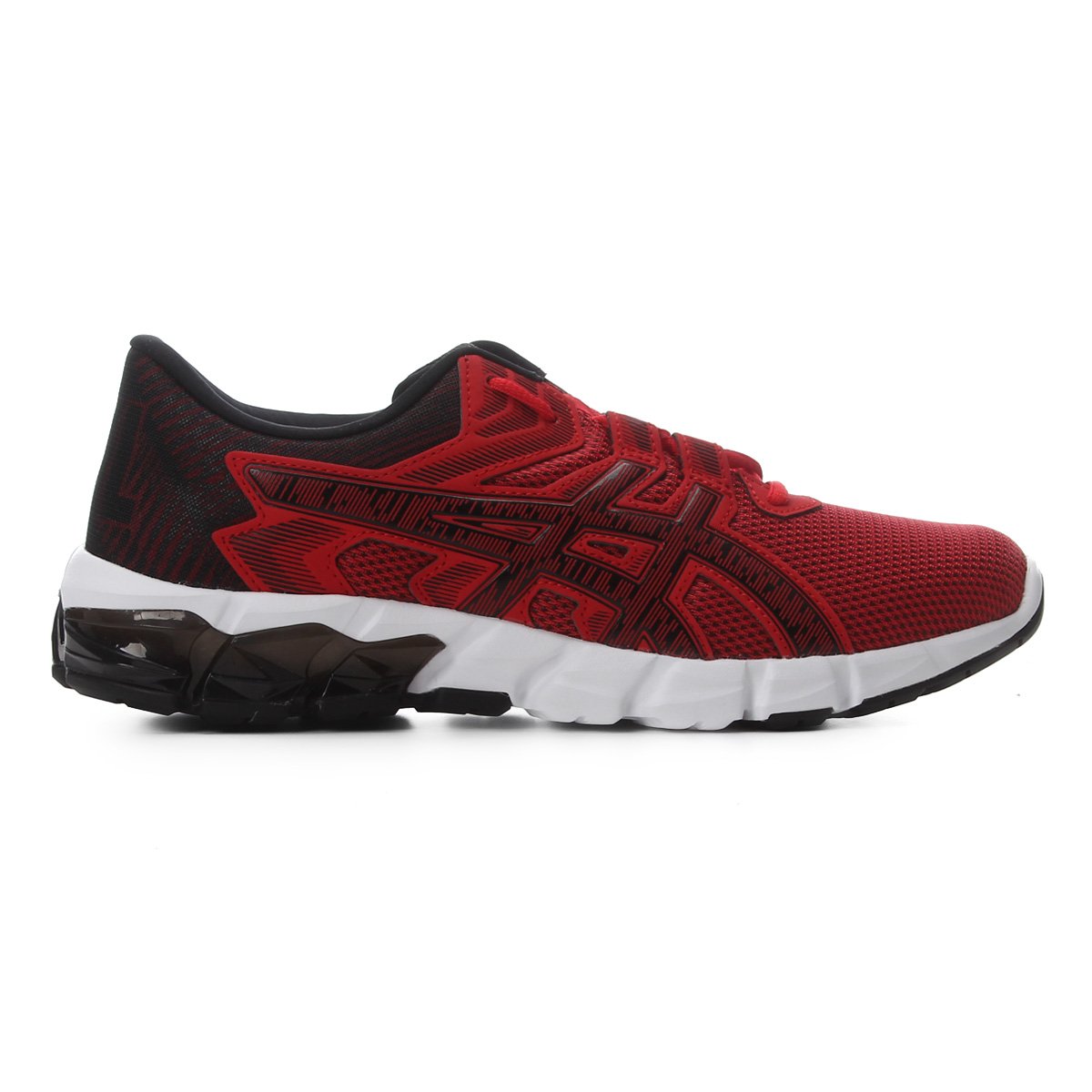 asics vermelho e preto