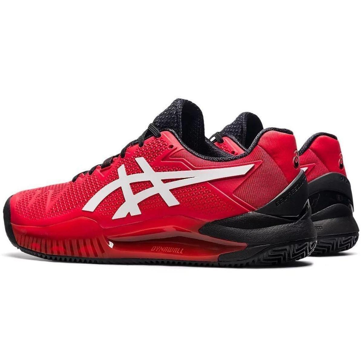★asics GEL-RESOLUTION 8 レッド／ブラック Tênis Asics Gel Resolution 8 Clay - Vermelho - Vermelho | Netshoes