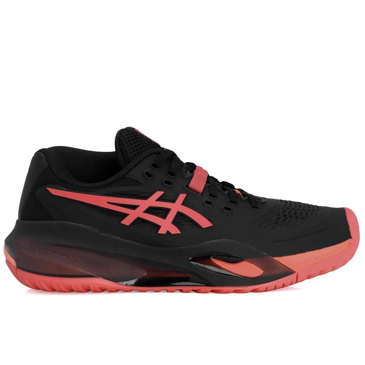 Tênis Asics Gel Resolution X - All Court Preto e Coral Menor preço em Tênis Asics Gel Resolution X - All Court Preto e Coral