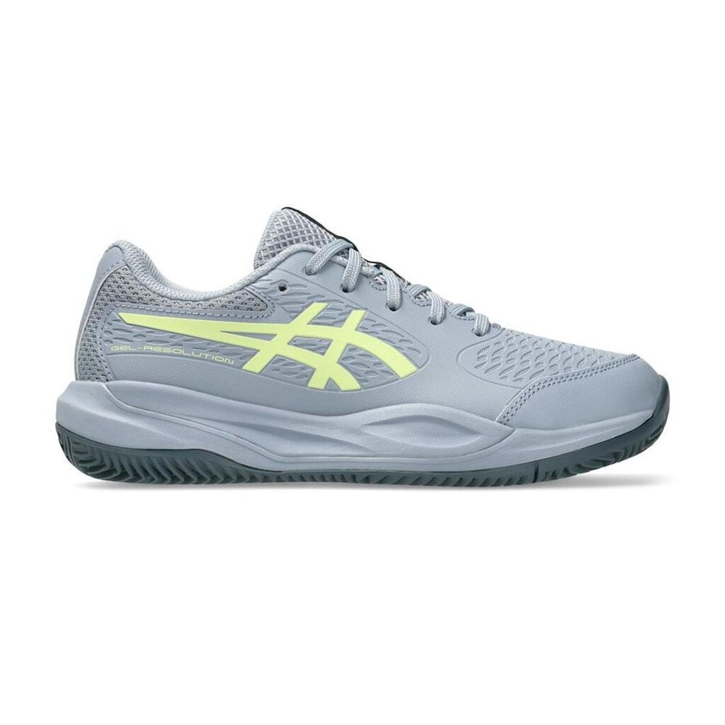 Tênis Asics Gel Resolution X GS Clay Cinza e Verde Infantil