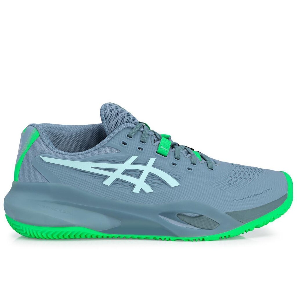 Tênis Asics Gel Resolution X Padel Cinza e Verde