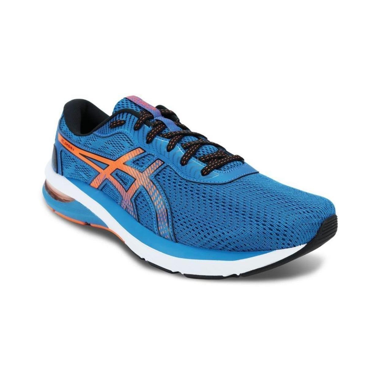 Tênis ASICS GEL-Shogun 6 - Masculino - Azul com Laranja e Branco Menor preço em Tênis ASICS GEL-Shogun 6 - Masculino - Azul com Laranja e Branco