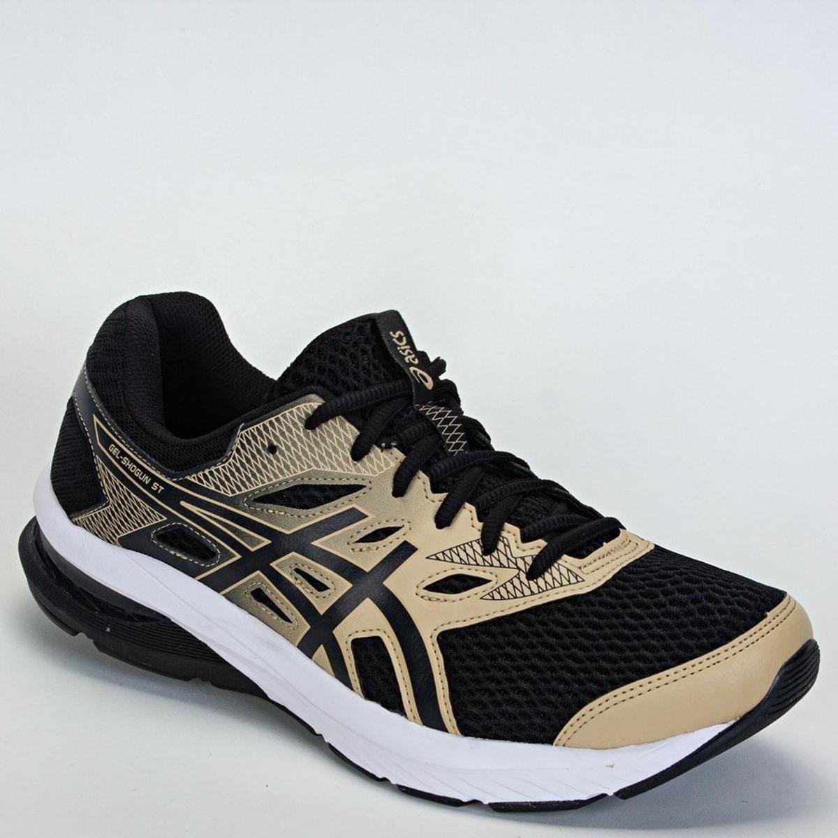 Tênis Asics Gel Shogun St Masculino Corrida - Preto+Bege | Netshoes