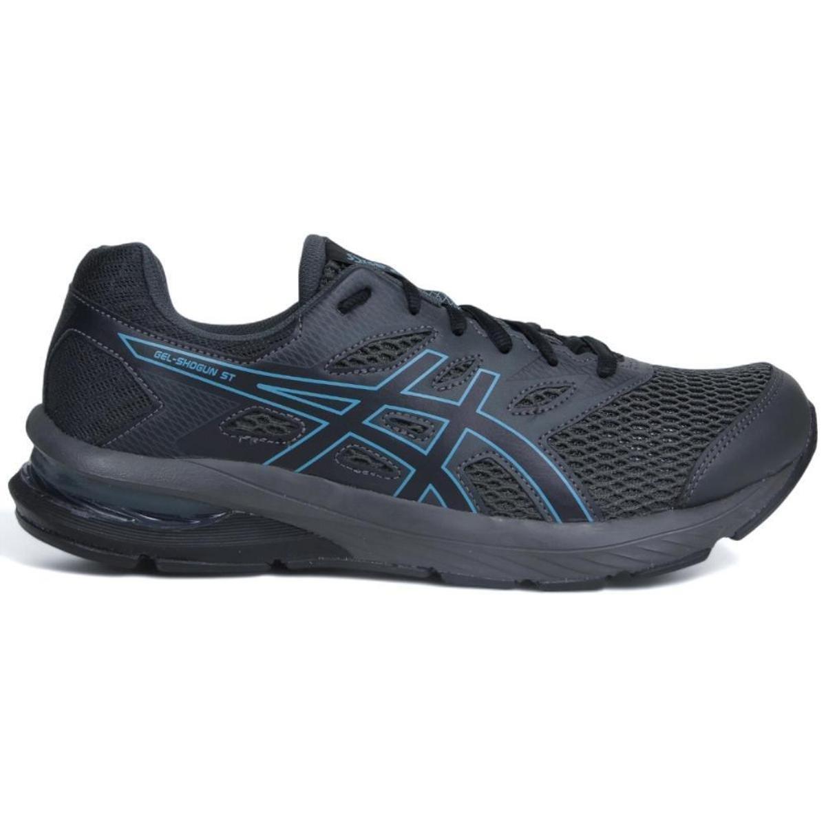 靴 PISTOLERO GRGEMAN US9 Tênis Asics Gel-Shogun ST Masculino - Grafite+Azul | Netshoes