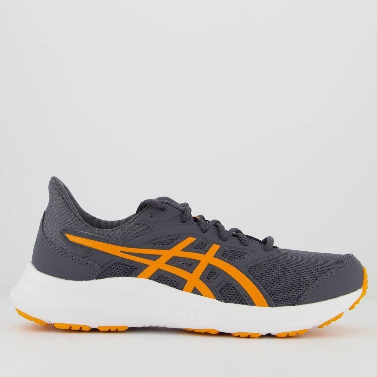 Tênis Asics Jolt 4 Cinza e Laranja Menor preço em Tênis Asics Jolt 4 Cinza e Laranja