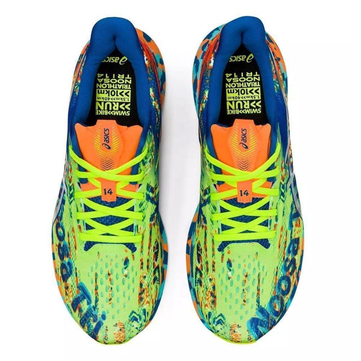 Tenis Asics Noosa Tri 14 Verde e Laranja Masculino - Verde | Netshoes