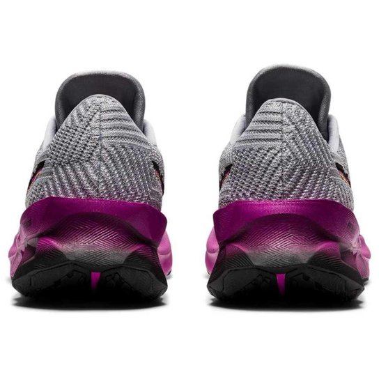 Tênis ASICS Novablast Pixel - Feminino - Cinza+Roxo
