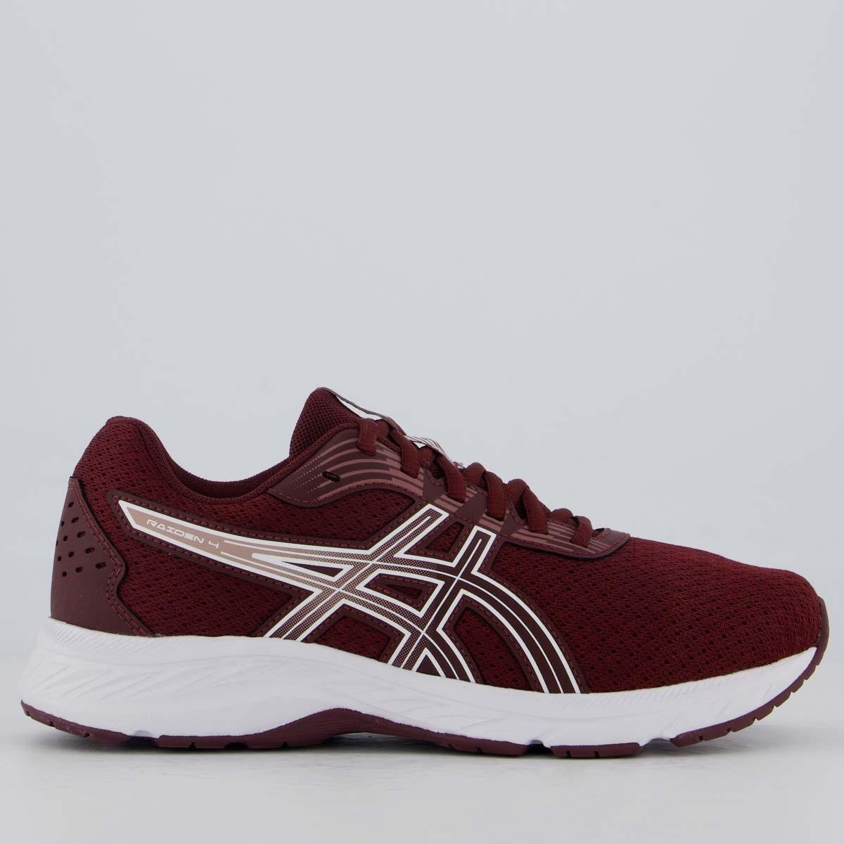 Tênis Asics Raiden 4 Feminino Bordô Menor preço em Tênis Asics Raiden 4 Feminino Bordô
