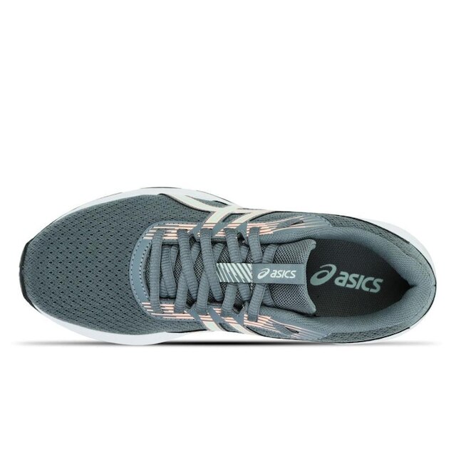 Tênis ASICS Raiden 4 - Feminino - Cinza com Branco e Rosa