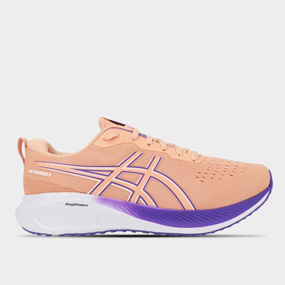 Tenis Asics Shinobi 3 Feminino Laranja Roxo