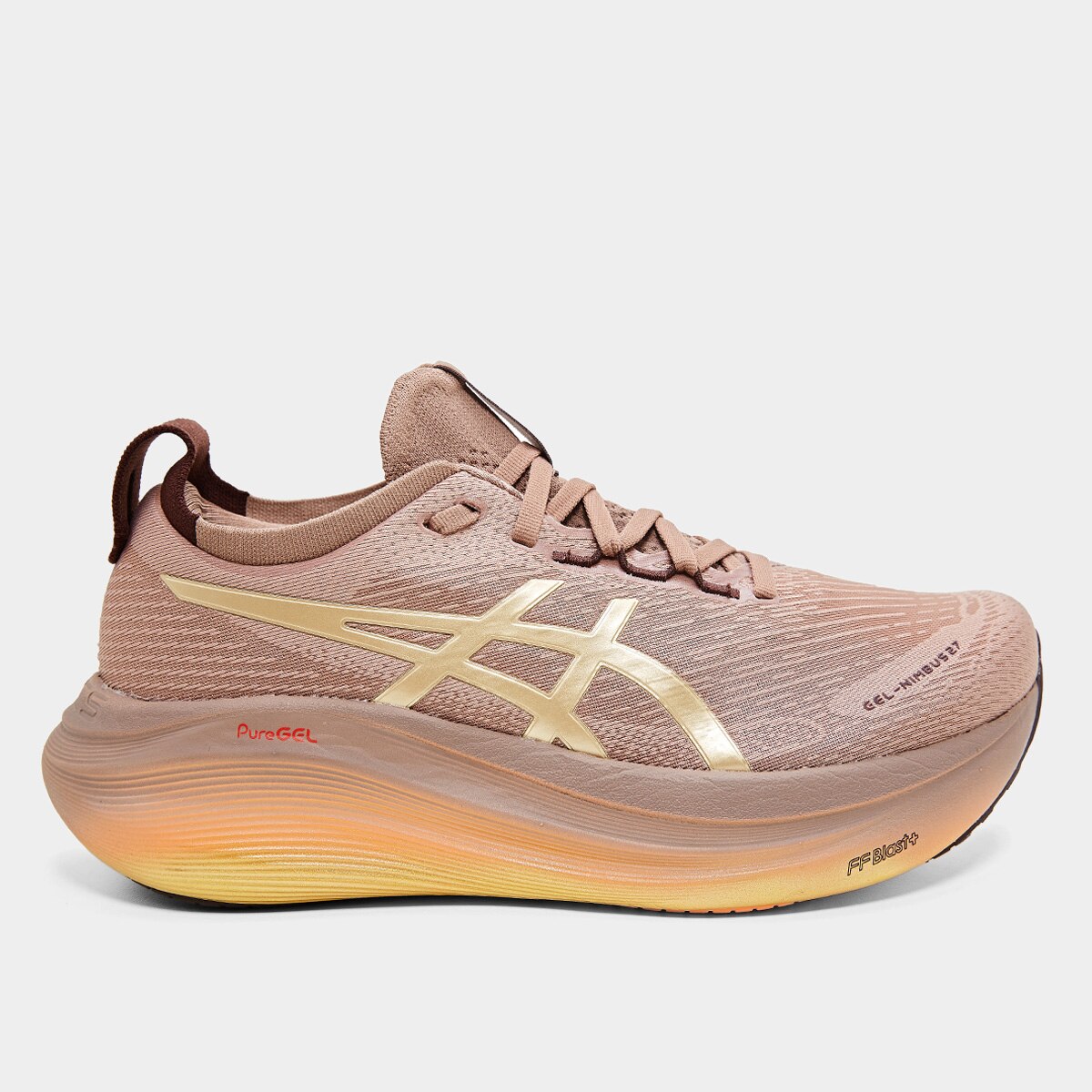 Tênis Asisc Gel-Nimbus 27 Luxe Masculino - Dourado+Marrom | Netshoes