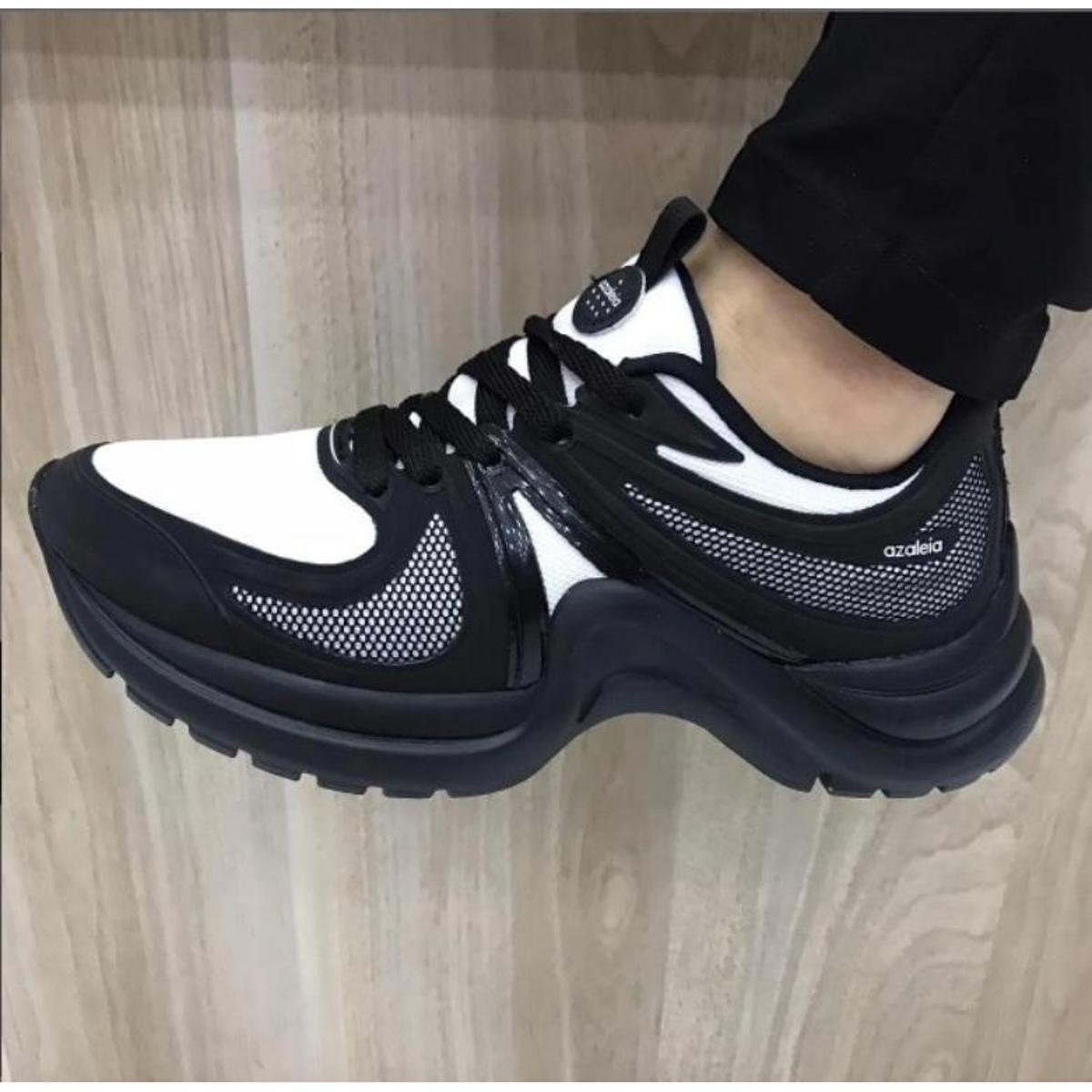 tenis azaleia chunky preto