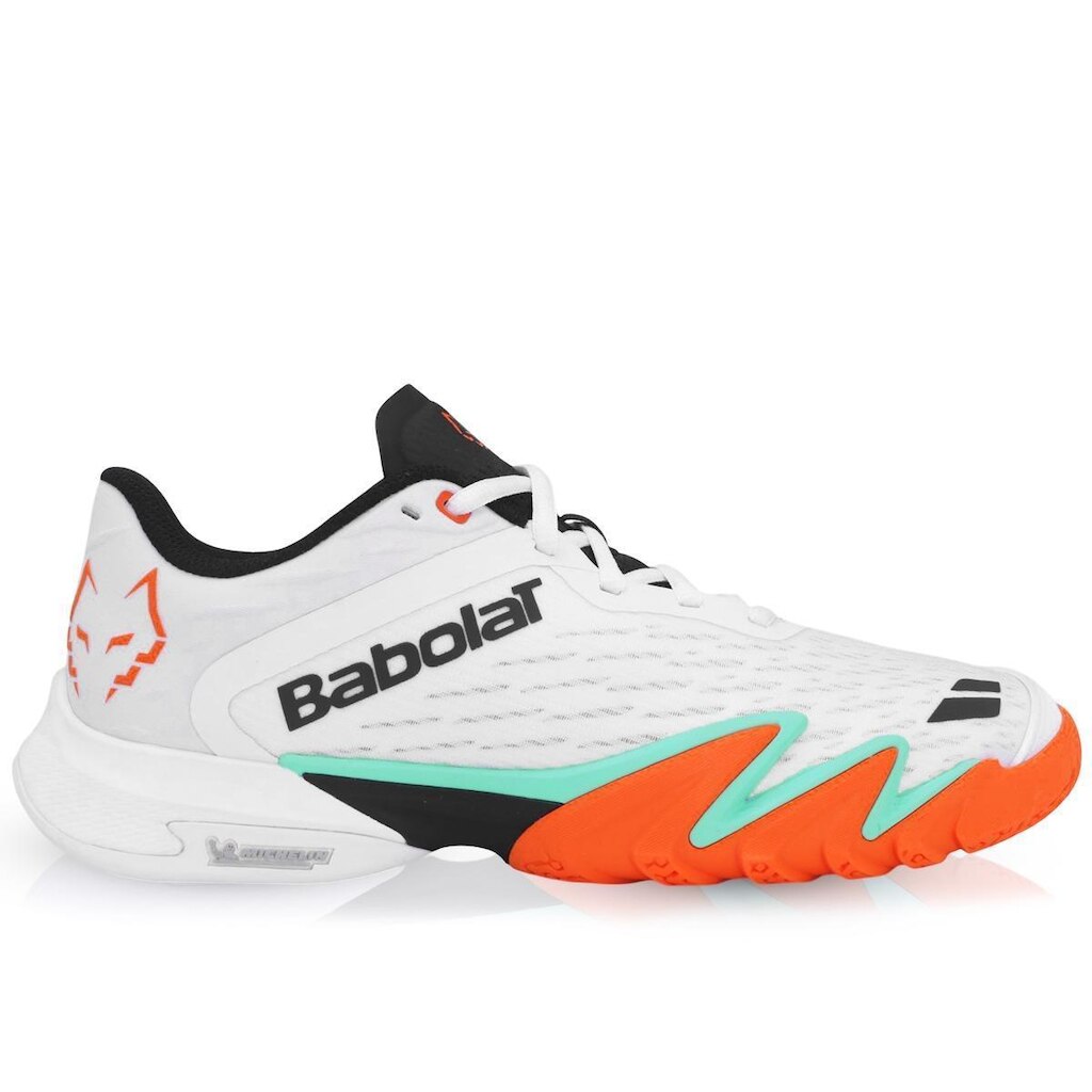 Tênis Babolat Premura 3 Lebrón Padel Branco e Laranja