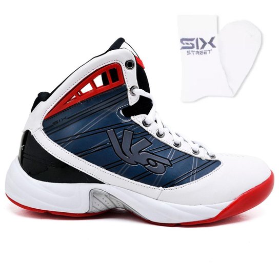 Tenis Basquete Get Up Branco E Petroleo - Branco+Azul Petróleo Menor preço em Tenis Basquete Get Up Branco E Petroleo - Branco+Azul Petróleo