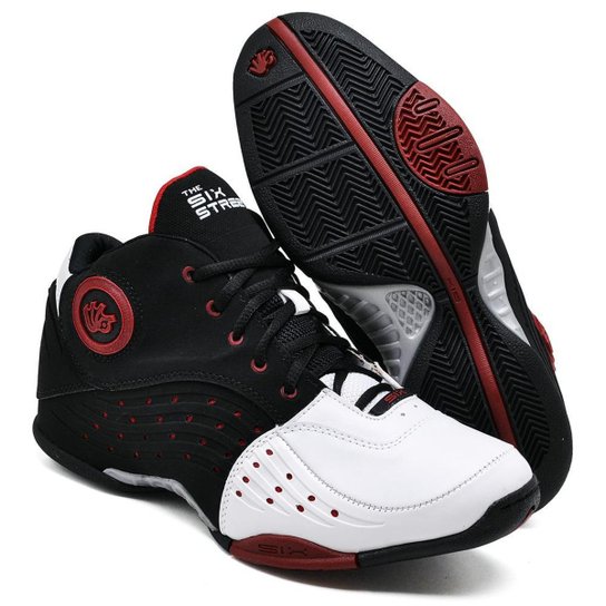 Tênis Basquete Masculino Run Way Six Street /Vermelho - Preto Menor preço em Tênis Basquete Masculino Run Way Six Street /Vermelho - Preto