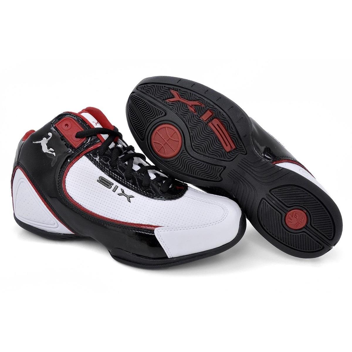 Tênis Basquete Six Street Original Cano Médio Masculino - Branco+Vermelho |  Netshoes